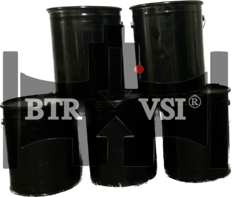BTR VSI valve lubricant containers in several service sizes